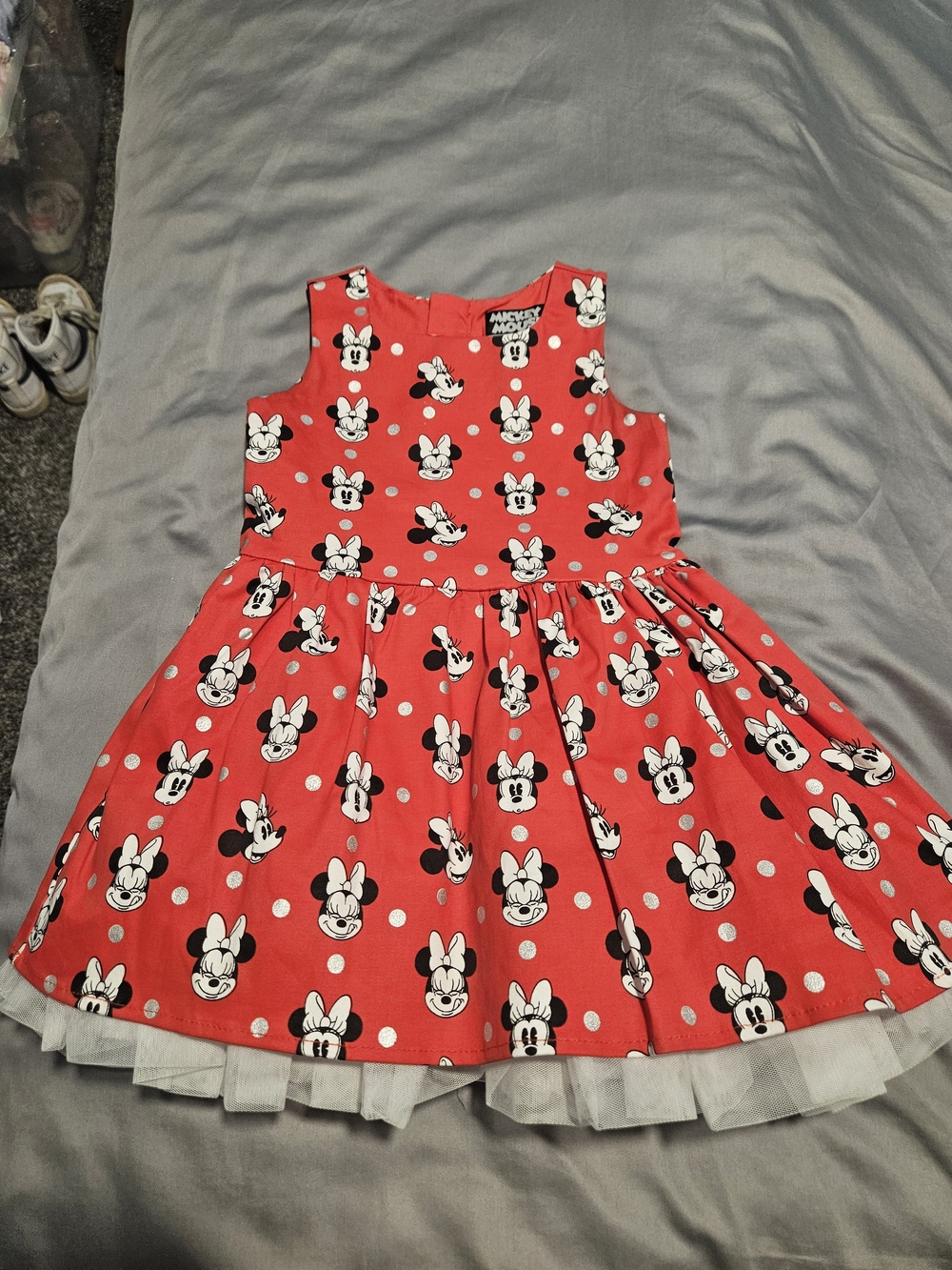 Disney Red Minnie Mouse Polka Dot Sleeveless Dress
